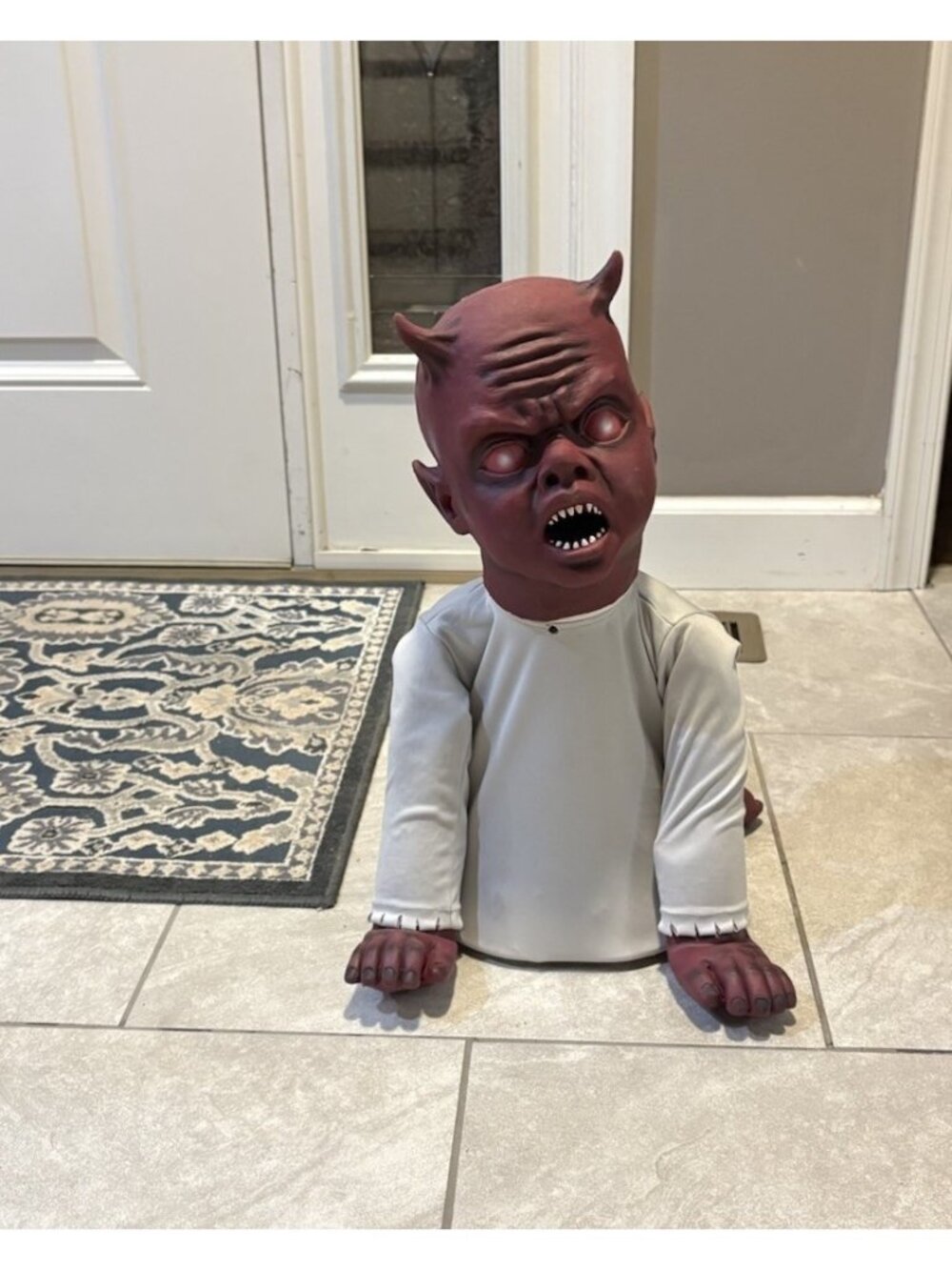 Spirit Halloween Rare Animatronic Zombie Baby - Little Luci Devil 2009 Evil